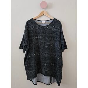 Lularoe Irma Black Astrological Geometric Print Top